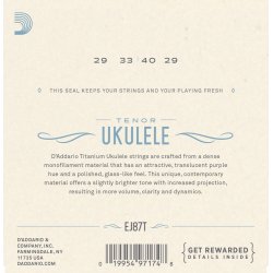 D'Addario EJ87T Ukulele Tenor Titanium